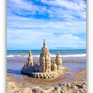 Standing Tall: sandcastle & photo by artist Lou Gagnon, available as aluminum prints at www.SandWaterSky.com ~ 2015© LynnVale Studios llc